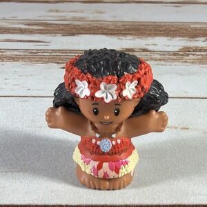 Fisher Price Little People Disney Princess Moana Island Girl Rare #2 in Red